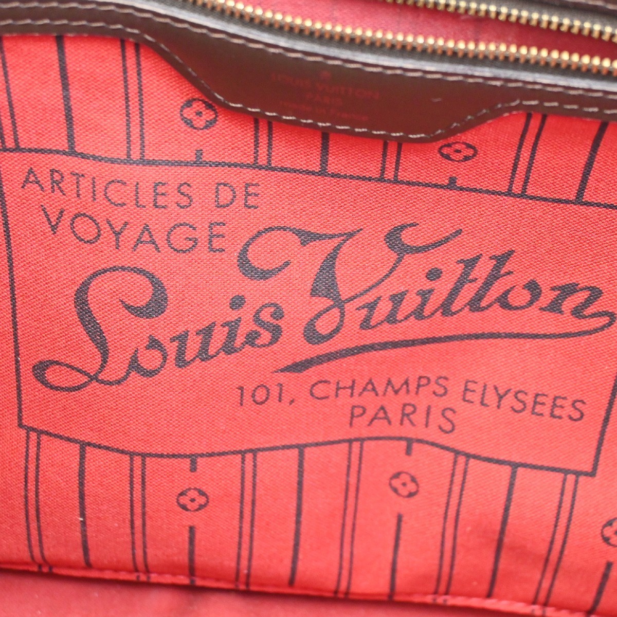 LOUIS VUITTON Neverfull MM Shoulder Bag Damier Ebene Leather BN N51105 16TA695