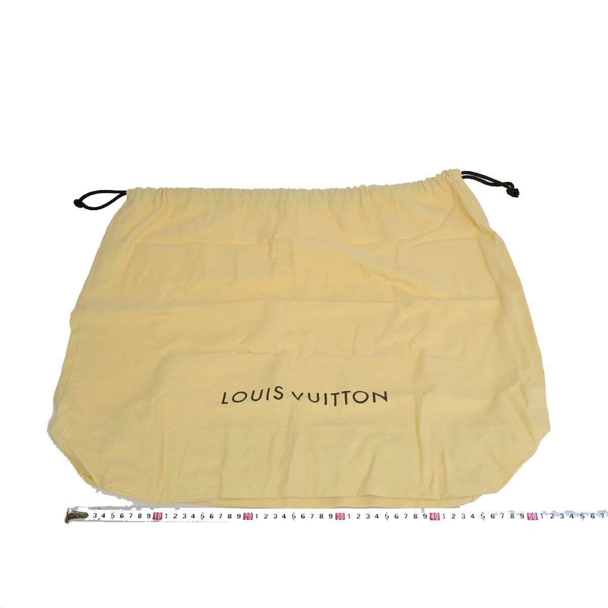 LOUIS VUITTON Logo 10 Set Dust Bag Drawstring Canvas Cotton Beige Brown 08FB355