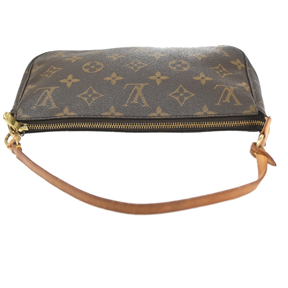 LOUIS VUITTON Pochette Accessoires Hand Bag Monogram Leather BN M51980  88SA105