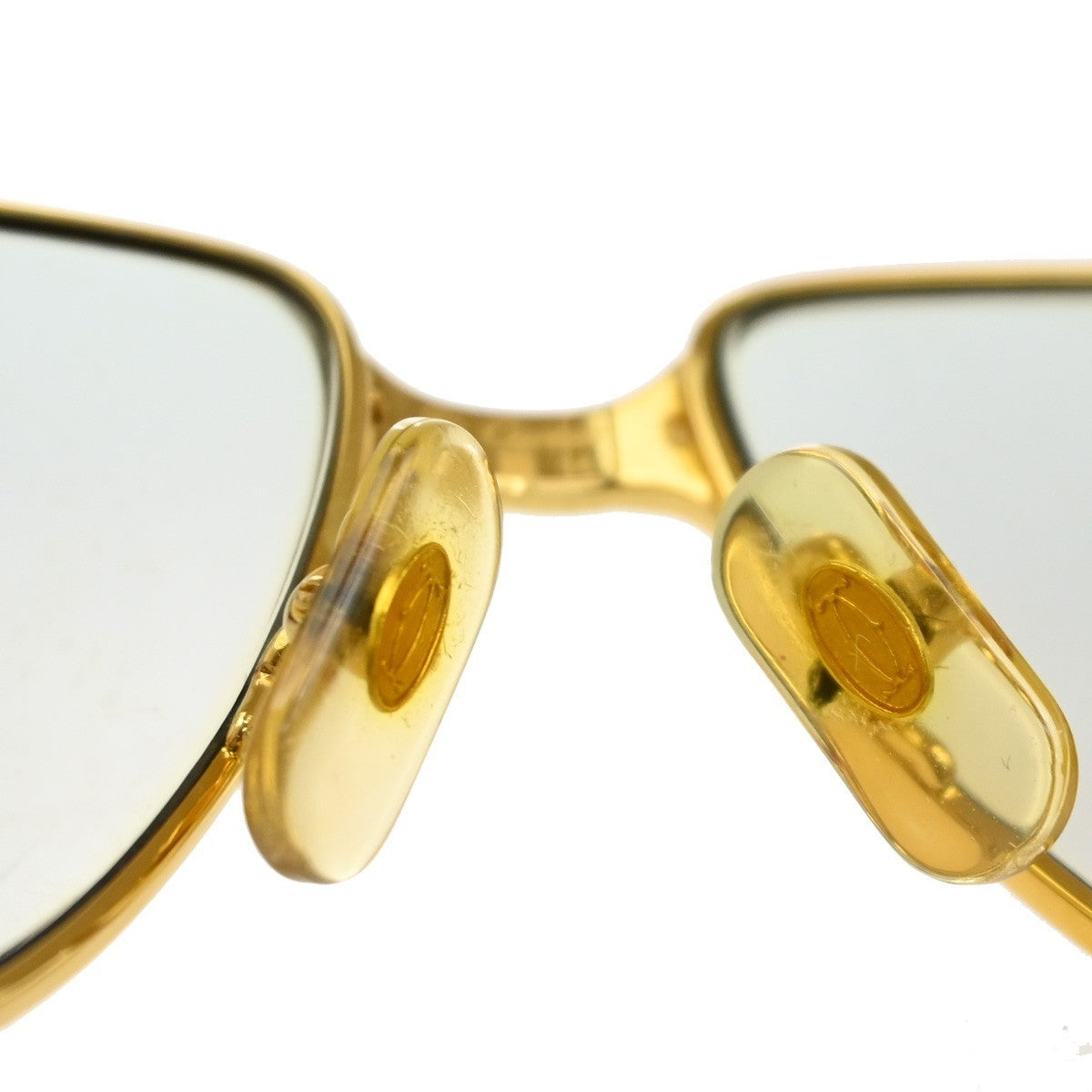 CARTIER Logo Trinity Reading Glasses Eye Wear Metal Plastic Gold France 80RF624