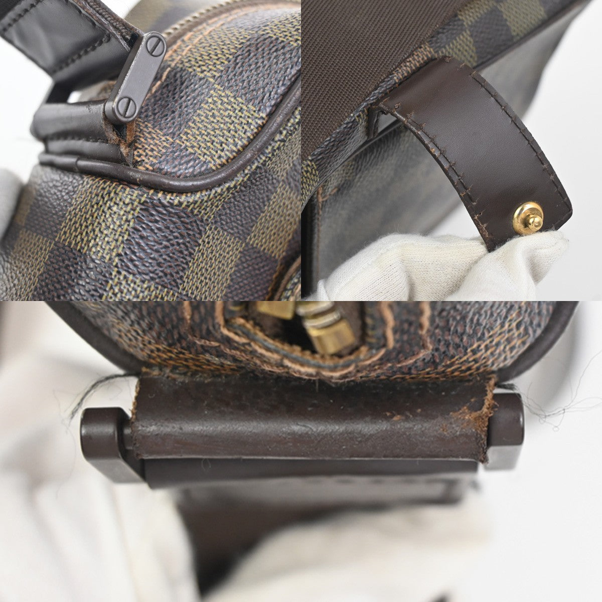 LOUIS VUITTON Olav PM Shoulder Bag Damier Ebene Leather BN France N41442 34KC799