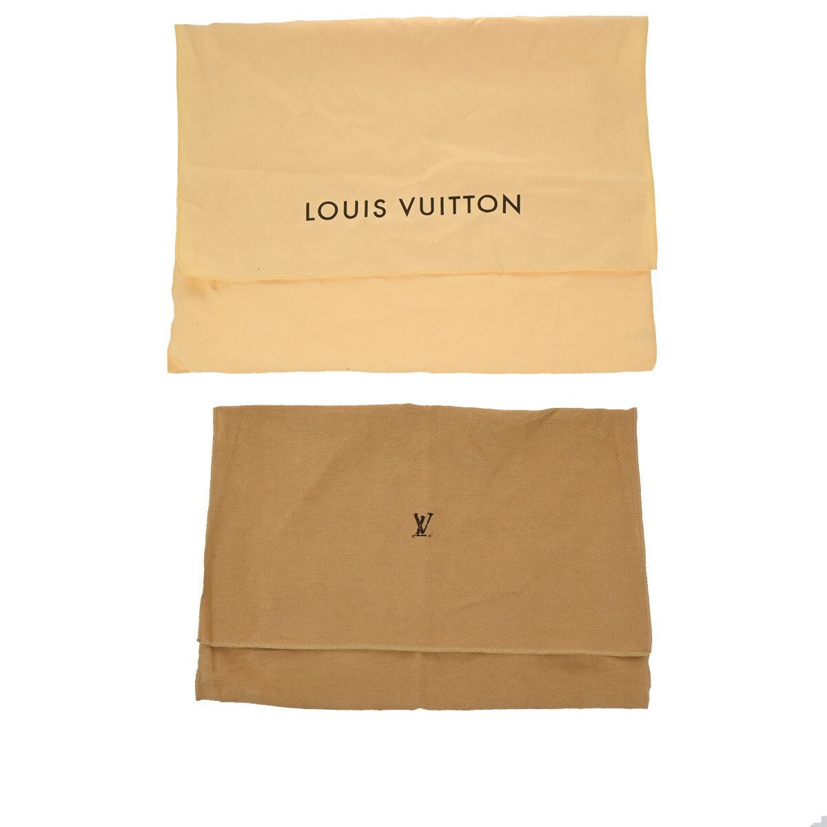 LOUIS VUITTON Logo 10 Set Dust Bag Drawstring Canvas Cotton Beige Brown 09EE145