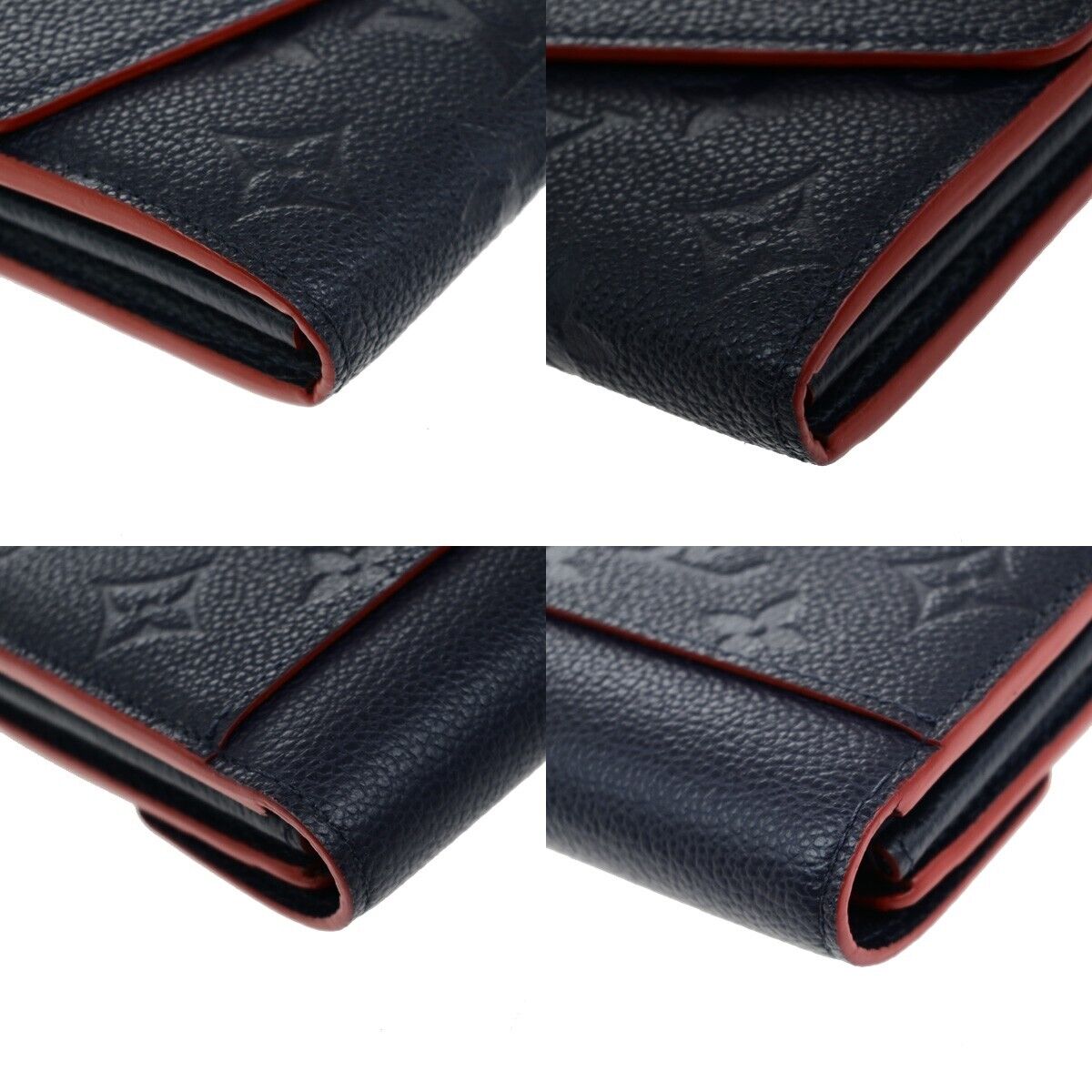 LOUIS VUITTON Portefeuille Sarah Wallet Monogram Empreinte Blue M62125 35EE082
