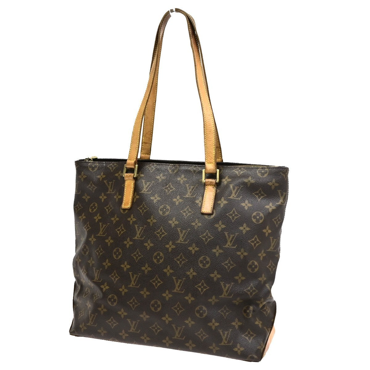 LOUIS VUITTON Cabas Mezzo Shoulder Bag Monogram Leather Brown M51151 34CB044
