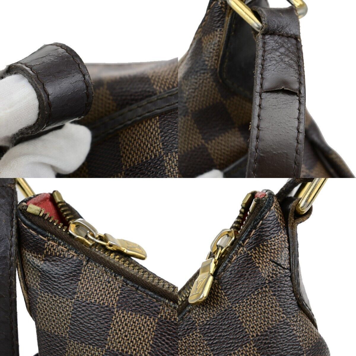 LOUIS VUITTON Bloomsbury PM Shoulder Bag Damier Leather Brown N42251 82EC347