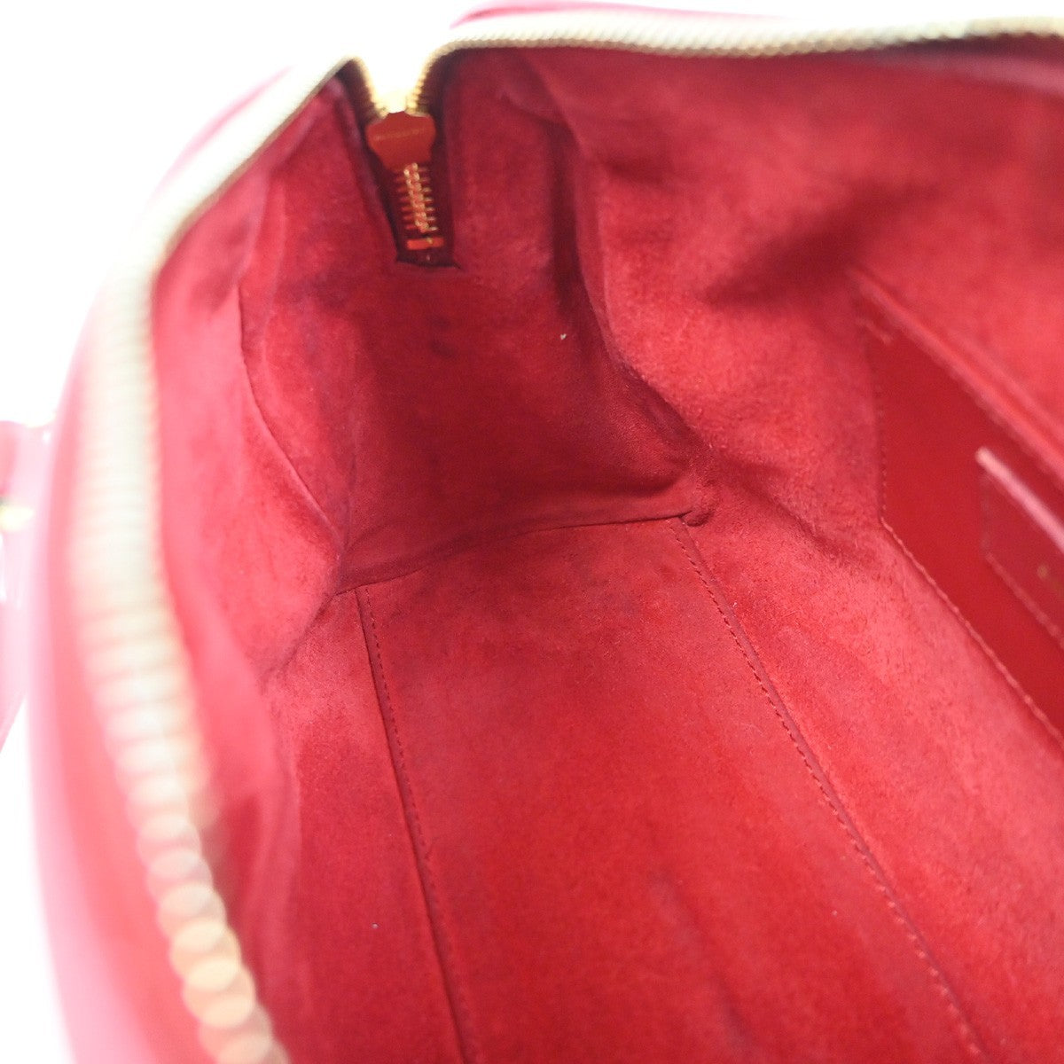 SAINT LAURENT Baby Duffle 2Way Shoulder Handbag Leather Red GHW Italy 86ZA293