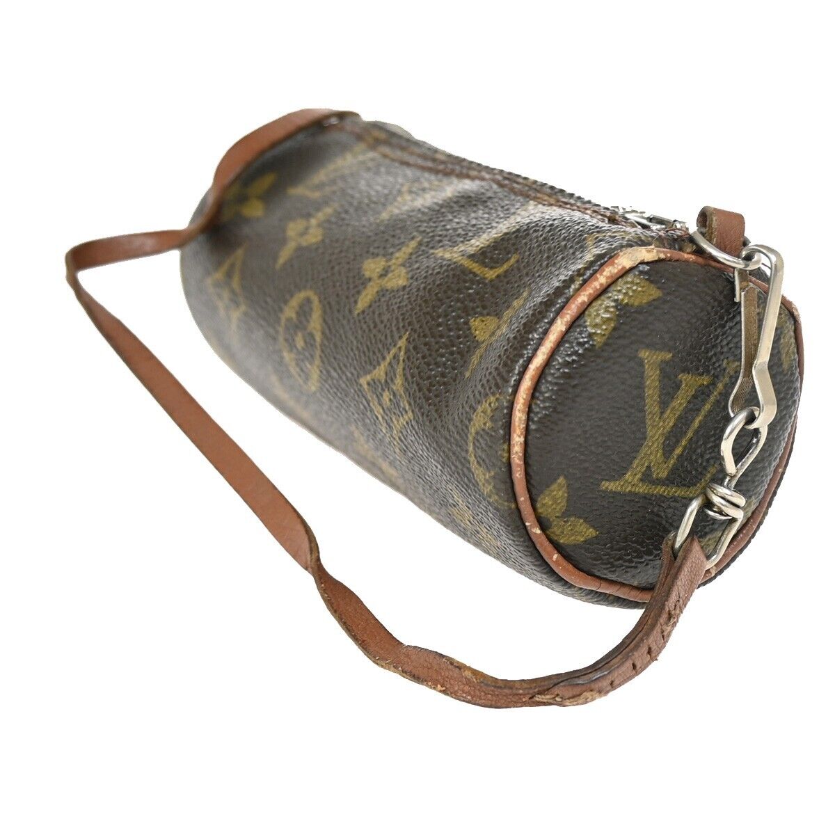 LOUIS VUITTON Logo Papillon Pouch Hand Bag Monogram Leather BN M51380 60FA542