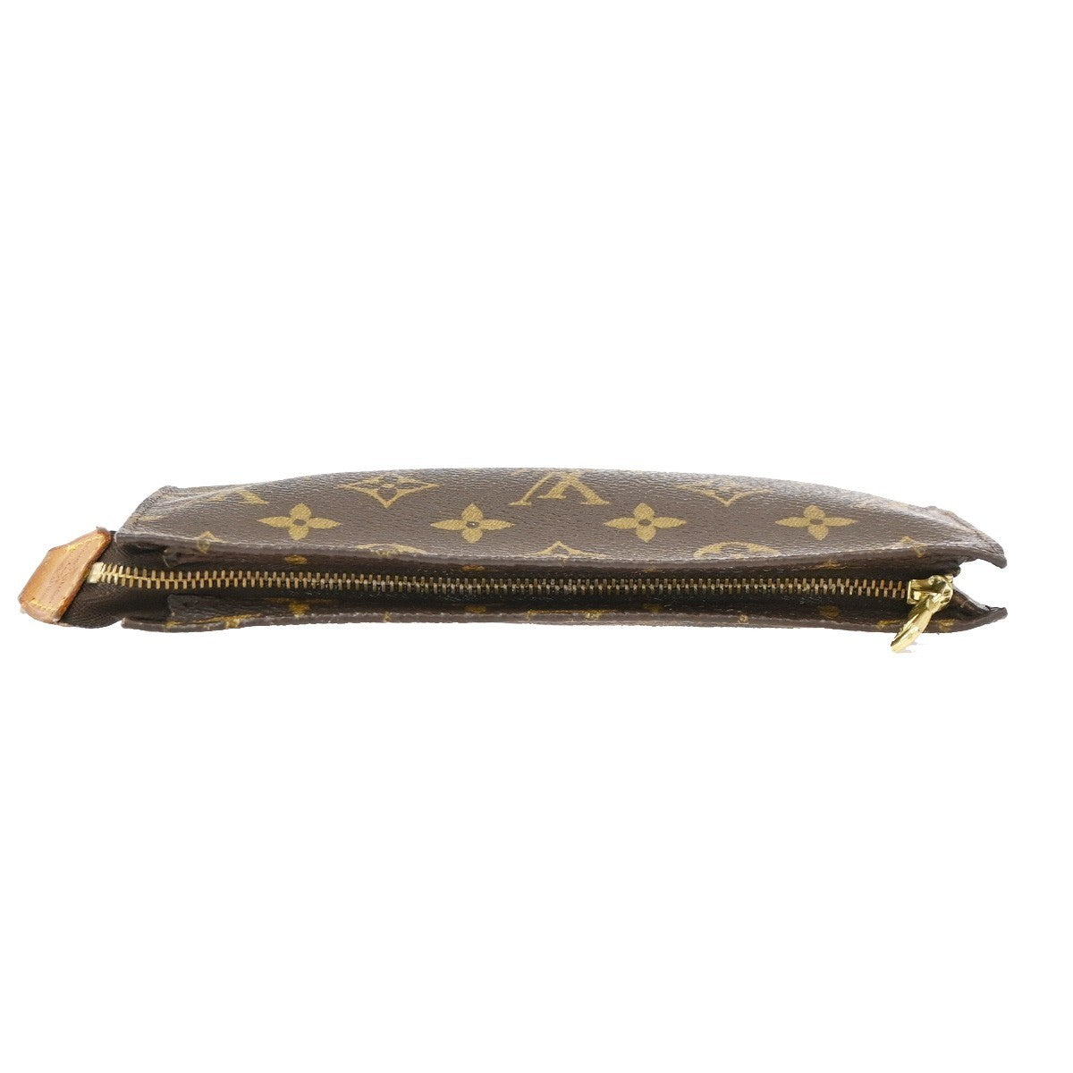 LOUIS VUITTON LV Logo Bucket GM Pouch Bag Monogram Leather Brown GHW 05PA020