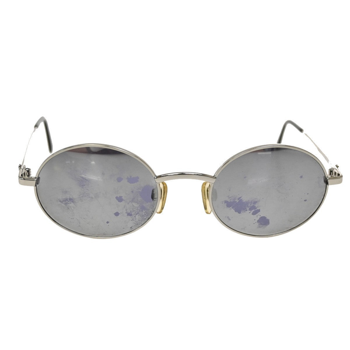 CHANEL CC  Sunglasses Eye Wear Mirror Lens Metal Plastic Silver 06934 07RL317