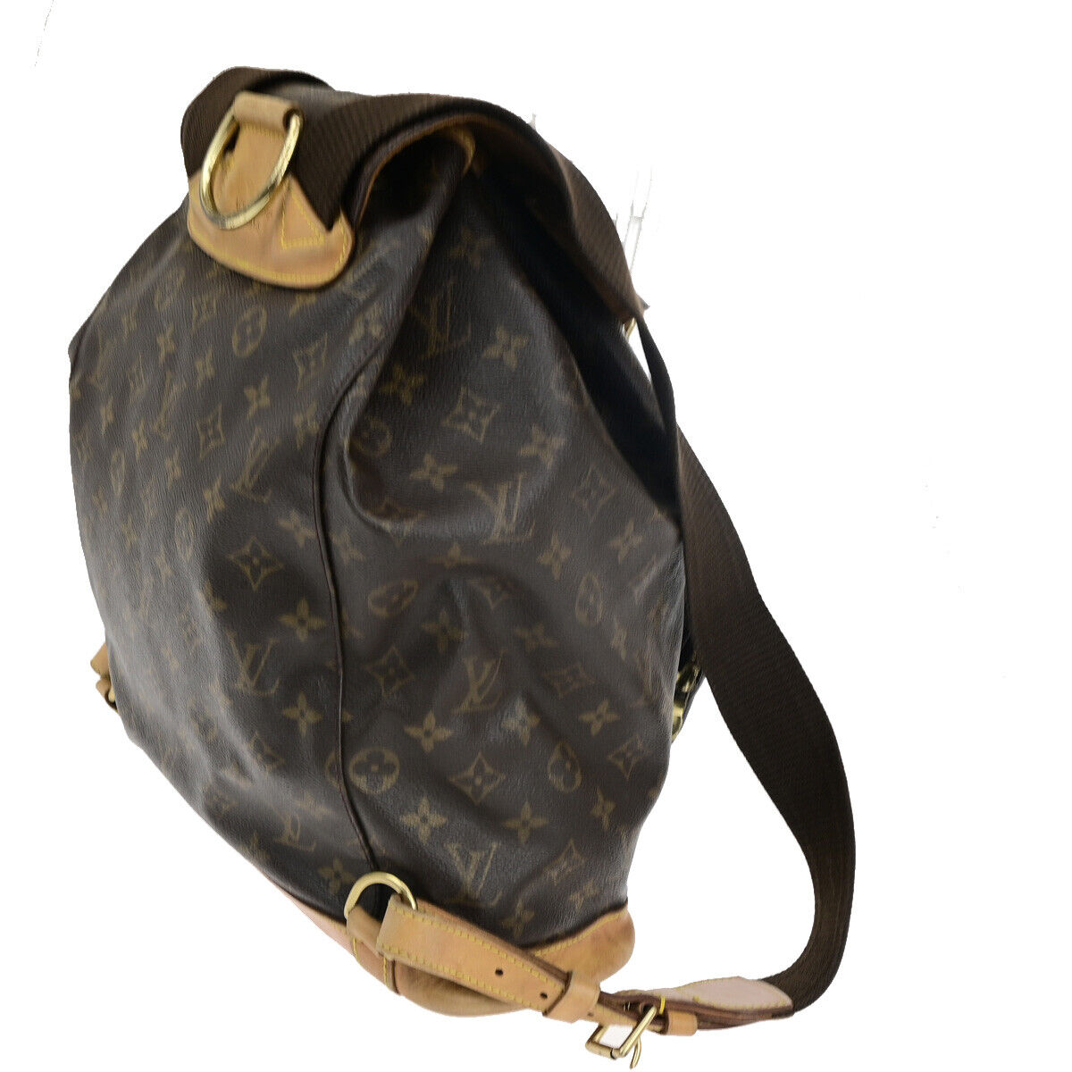 LOUIS VUITTON Montsouris GM Backpack Bag Monogram Leather Brown M51135 79YF441
