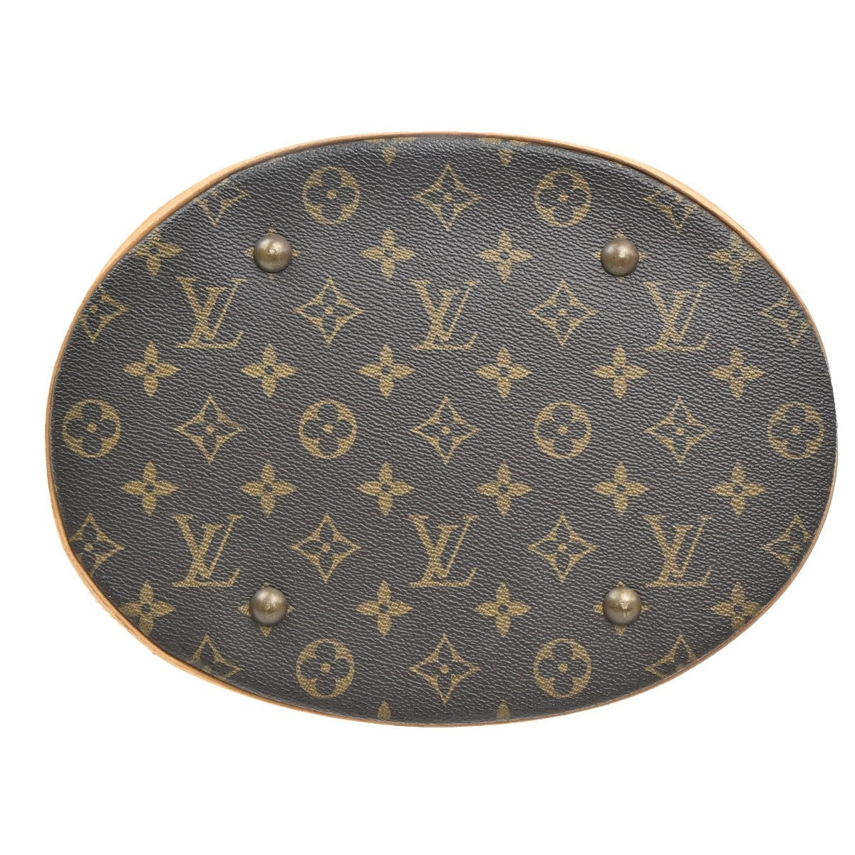 LOUIS VUITTON BUCKET GM Shoulder Tote Bag Monogram Leather Brown M42236 32KC702