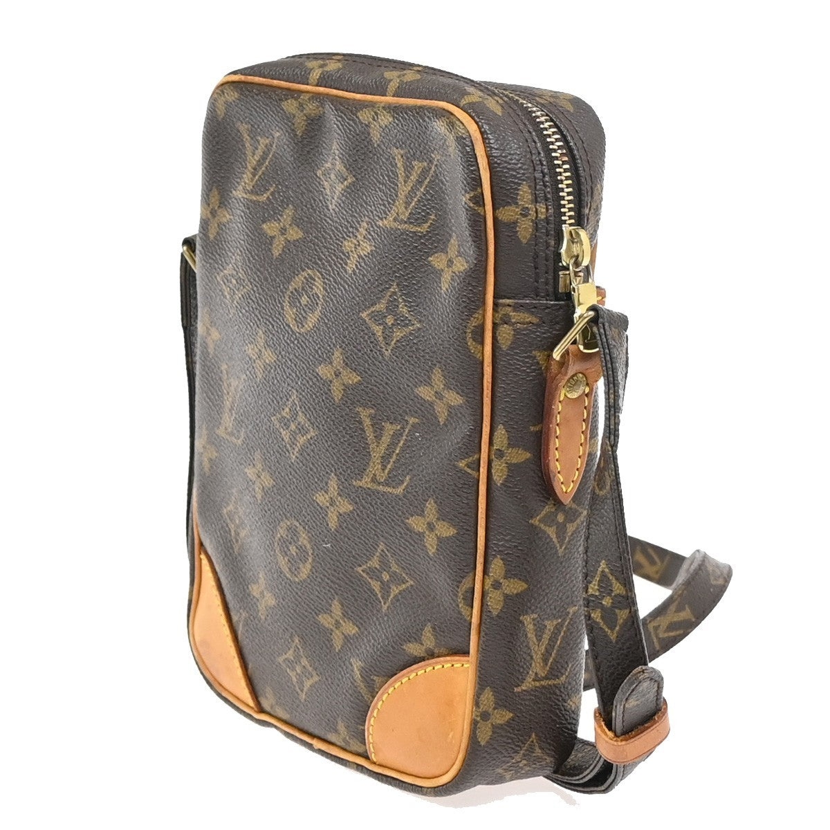 LOUIS VUITTON Danube Shoulder Bag Monogram Leather Brown France M45266 87ZA285