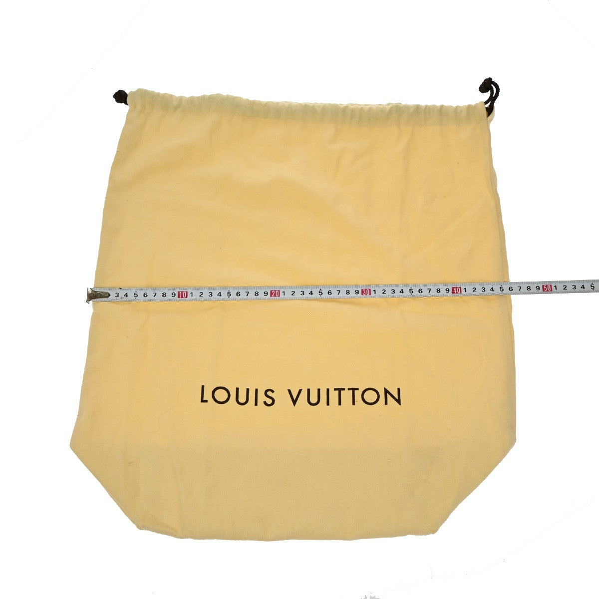 LOUIS VUITTON Logo 10 Set Drawstring Dust Bag Canvas Cotton Beige Brown 09YH751