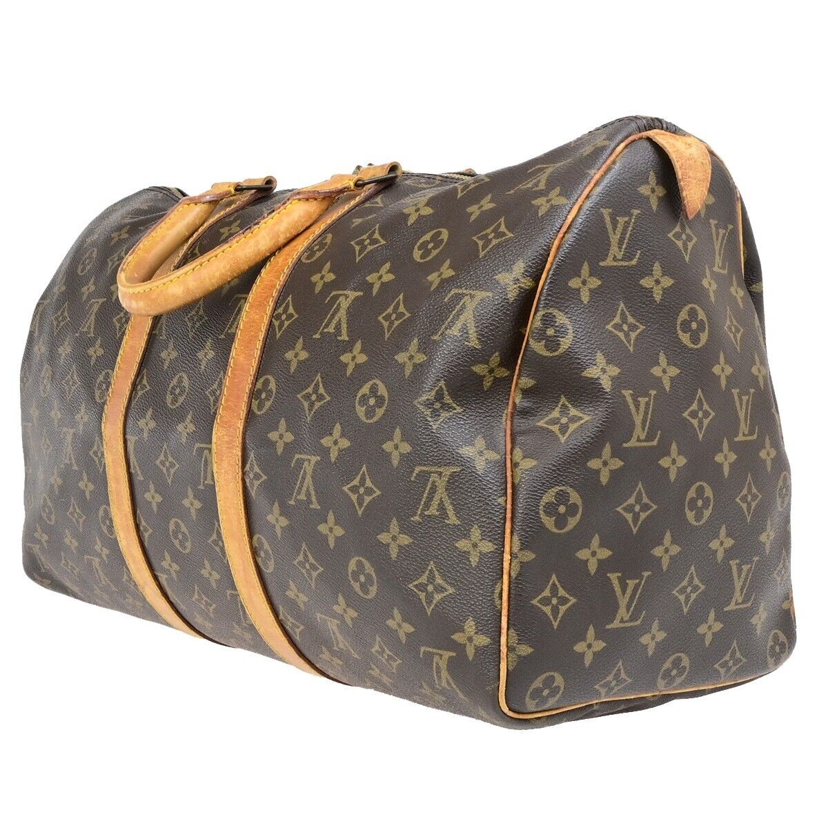 LOUIS VUITTON Keepall 45 Travel Hand Bag Monogram Leather Brown M41428 62ED183