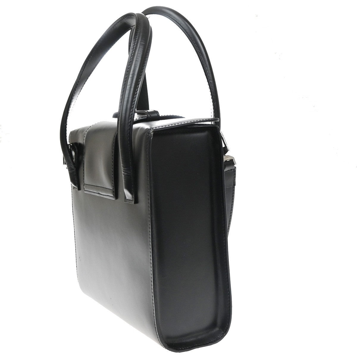 CARTIER Logo Panthere 2Way Shoulder Hand Bag Leathe Black France 38CB059