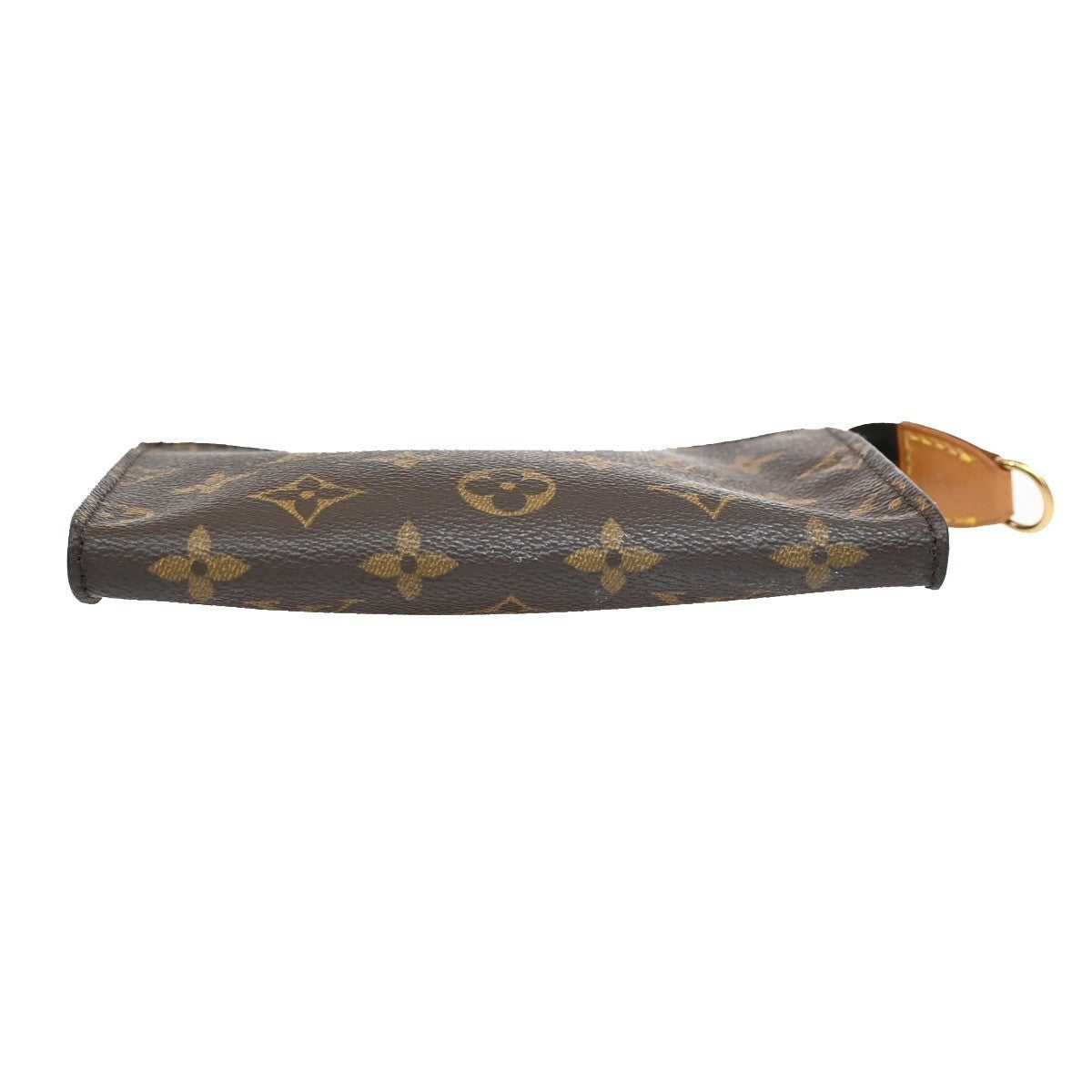 LOUIS VUITTON Logo BUCKET PM Pouch Bag Monogram Leather Brown France 04KP144