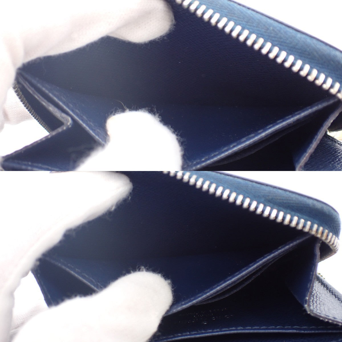 LOUIS VUITTON Zippy Coin Case Compact Wallet Epi Leather Blue M60384 67KC870