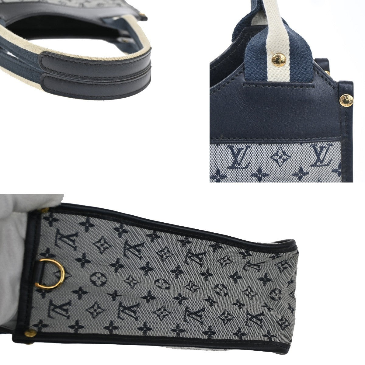 LOUIS VUITTON Sac Catherine Shoulder Bag Monogram Mini Lin  Gray M92325 11TA700