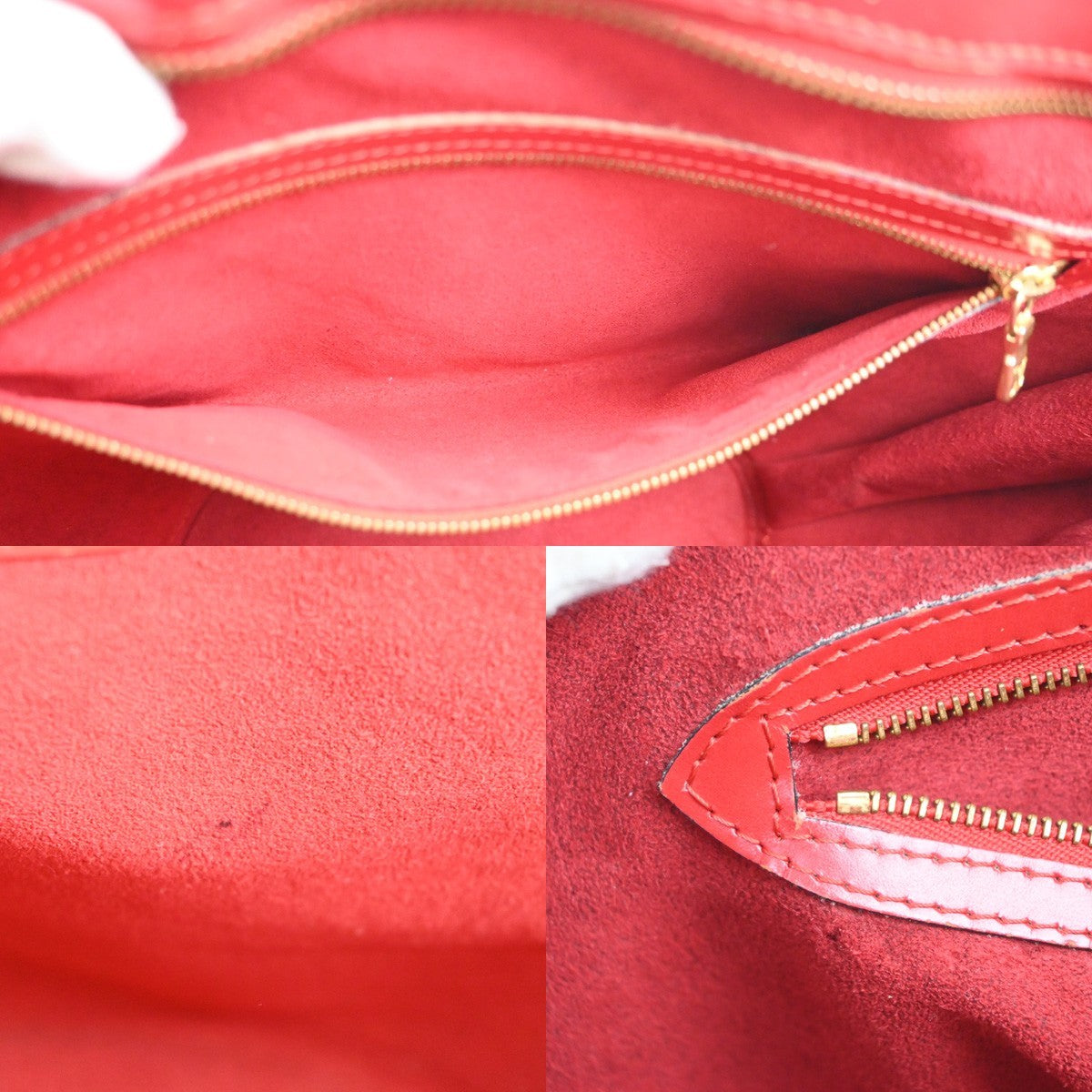 LOUIS VUITTON LV Saint Jacques Hand Bag Epi Leather Red France M52267 32MA233