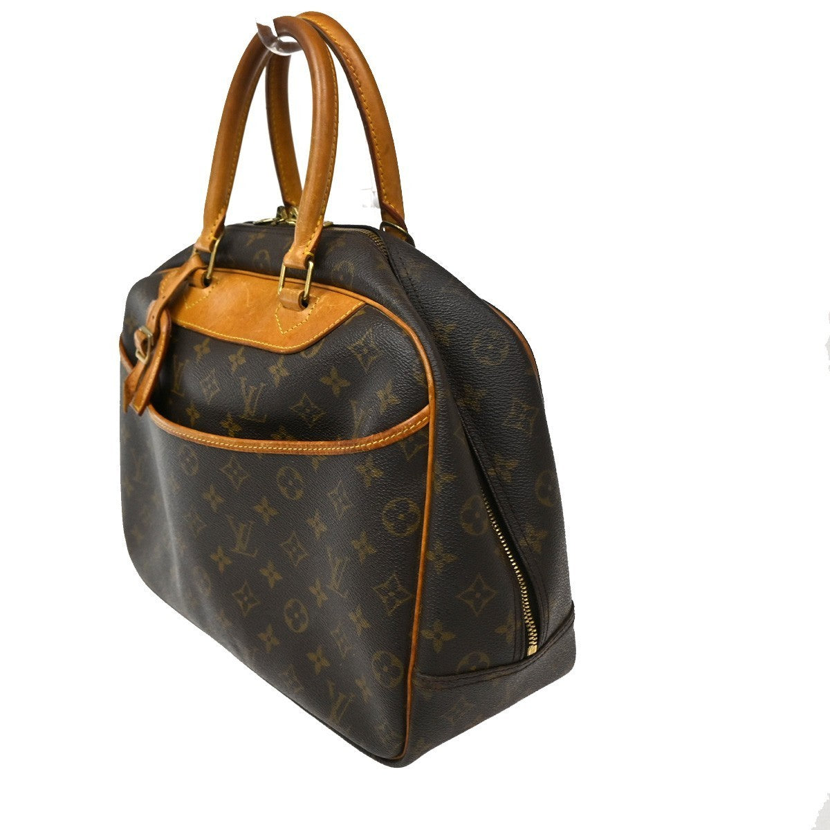 LOUIS VUITTON LV Logo Deauville Hand Bag Monogram Leather Brown M47270 81CA538