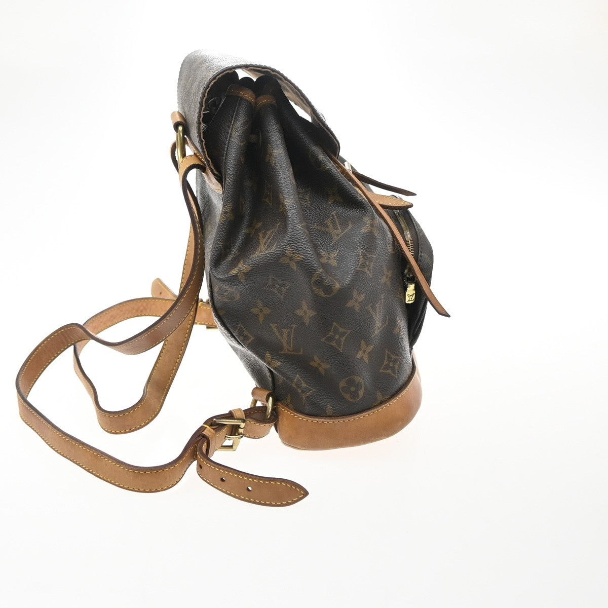 LOUIS VUITTON Montsouris MM Backpack Bag Monogram Leather Brown M51136 72SA234