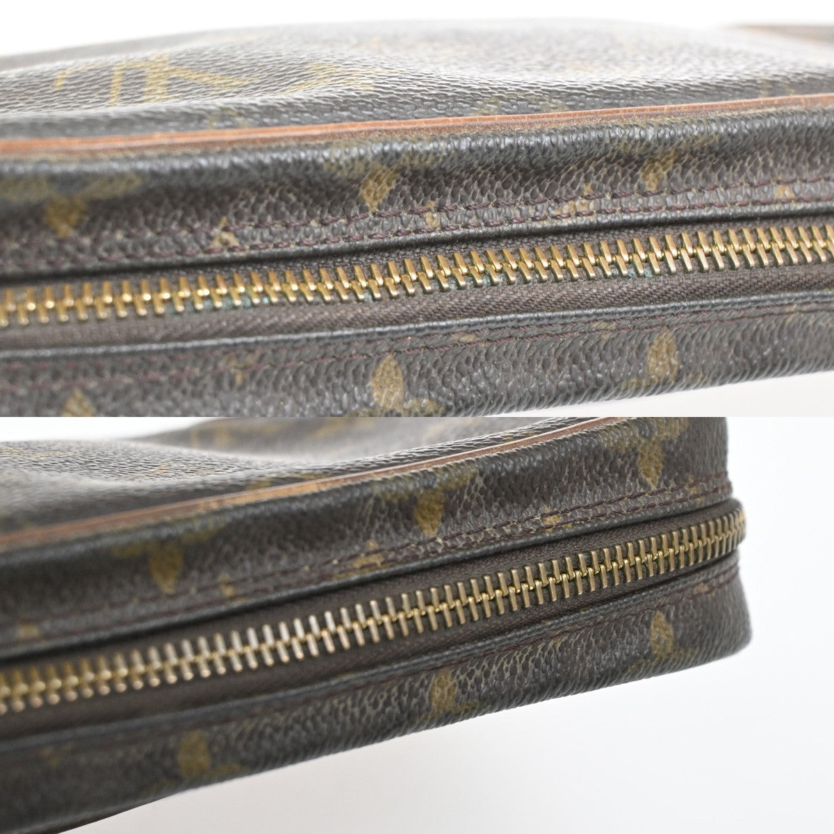 LOUIS VUITTON Marly Dragonne GM Clutch Hand Bag Monogram Brown M51825 05KC609