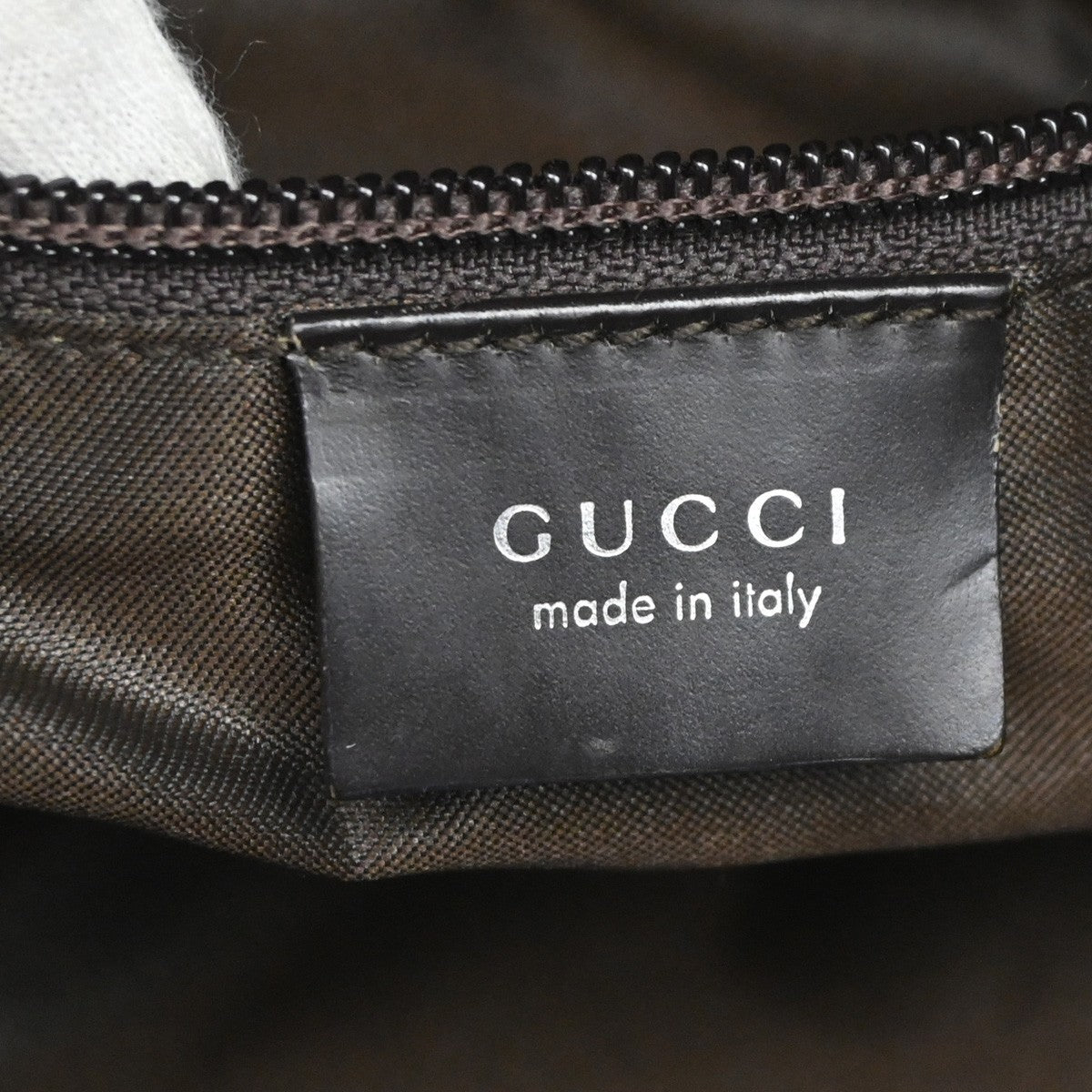 GUCCI Logo GG Pattern 2Way Hand Bag Nylon Leather Brown SHW Italy 02YJ172