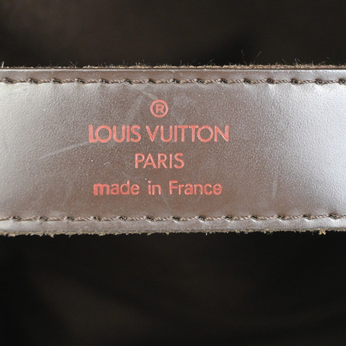 LOUIS VUITTON Naviglio Shoulder Bag Damier Ebene Leather Brown N45255 78PA115
