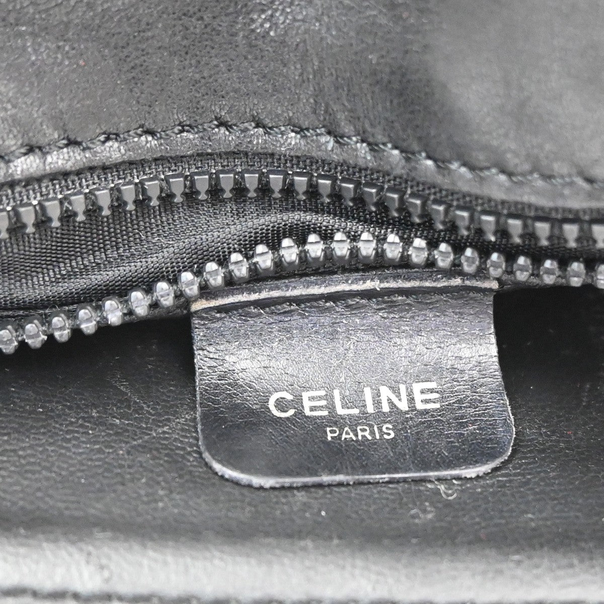 CELINE Logo Crossbody Shoulder Bag Leather Black Brown GHW Italy  66TA664