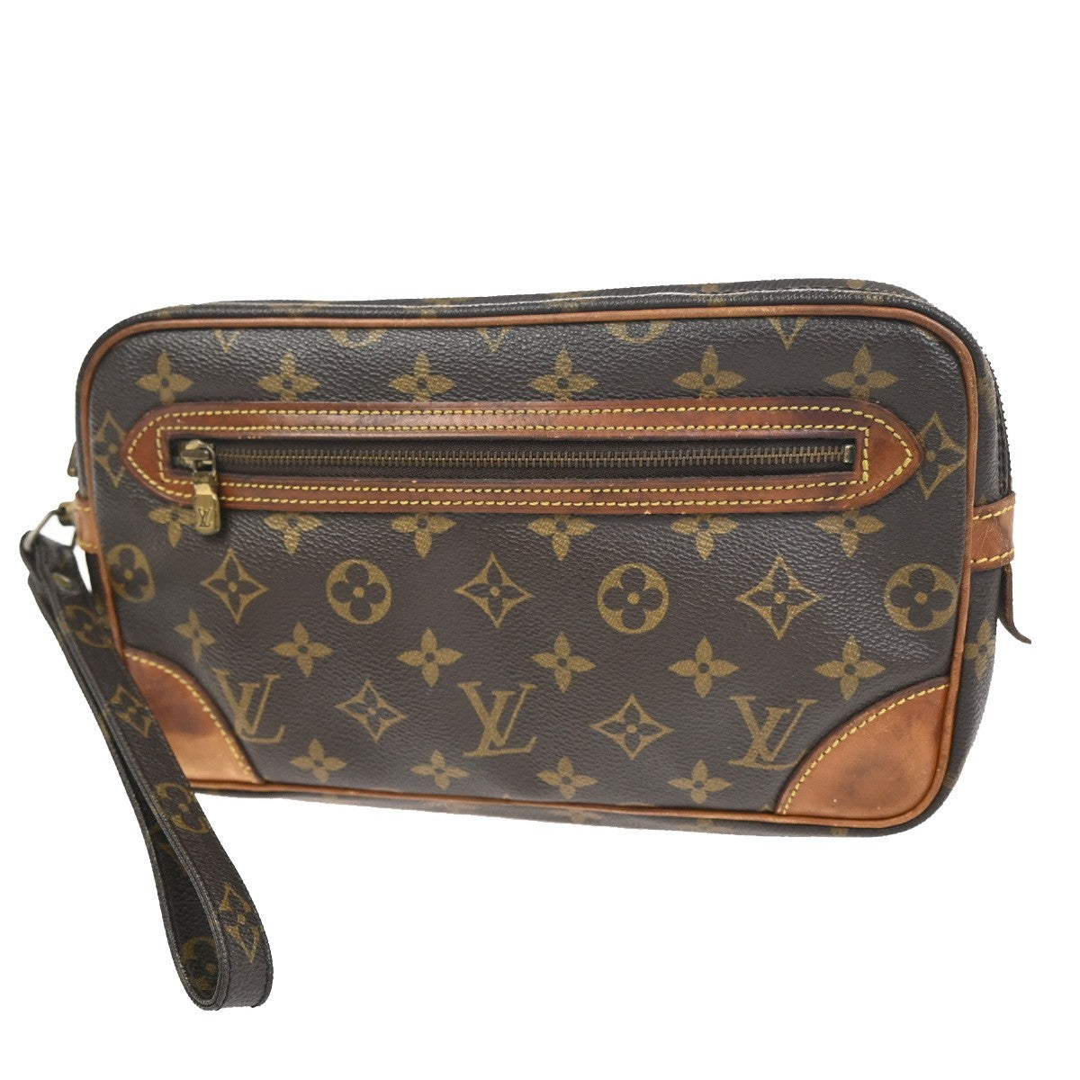 LOUIS VUITTON Marly Dragonne GM Clutch Hand Bag Monogram Brown M51825 63KC731