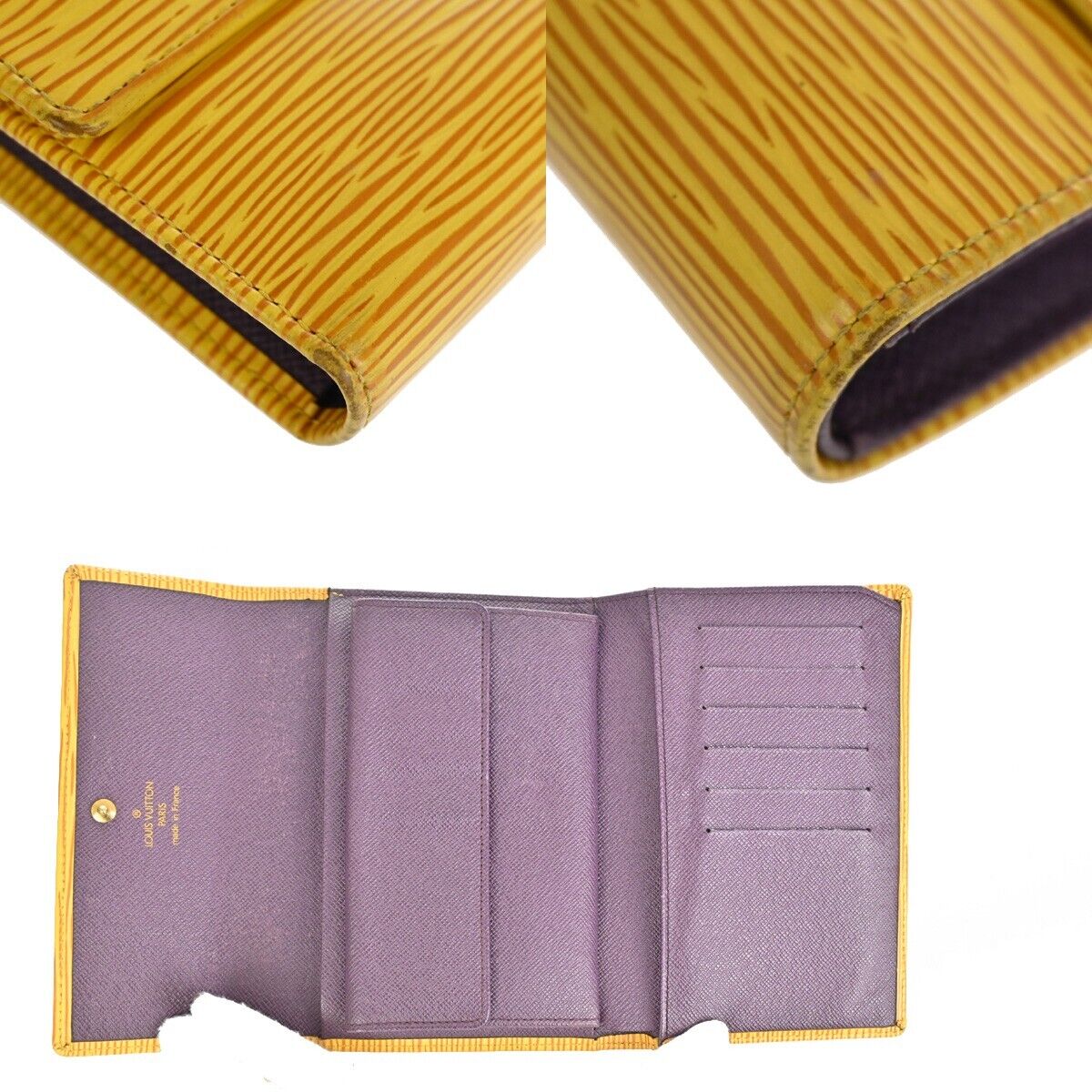 LOUIS VUITTON 4 Set Long Compact Wallet Monogram Epi Damier Leather 38GA632