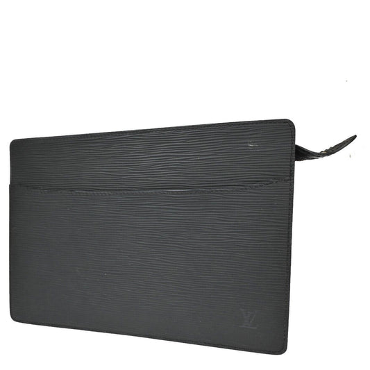 LOUIS VUITTON LV Pochette Homme Clutch Hand Bag Epi Leather Black M52522 05EA867