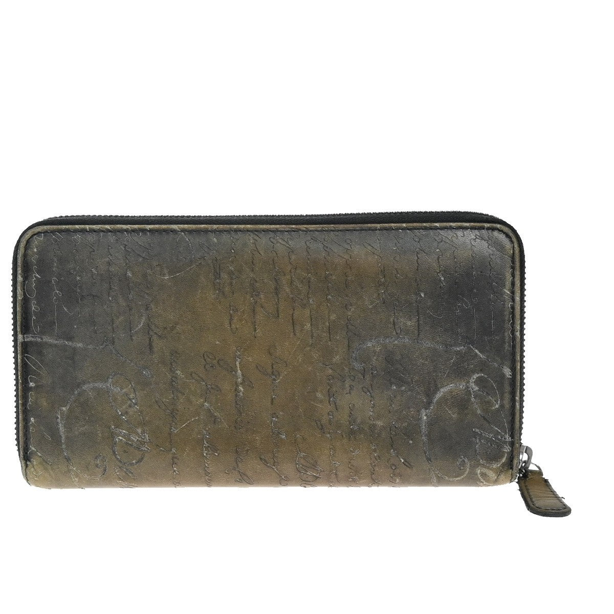 BERLUTI Logo Itauba Long Zip Around Wallet Scritto Leather Brown Italy 61EF704