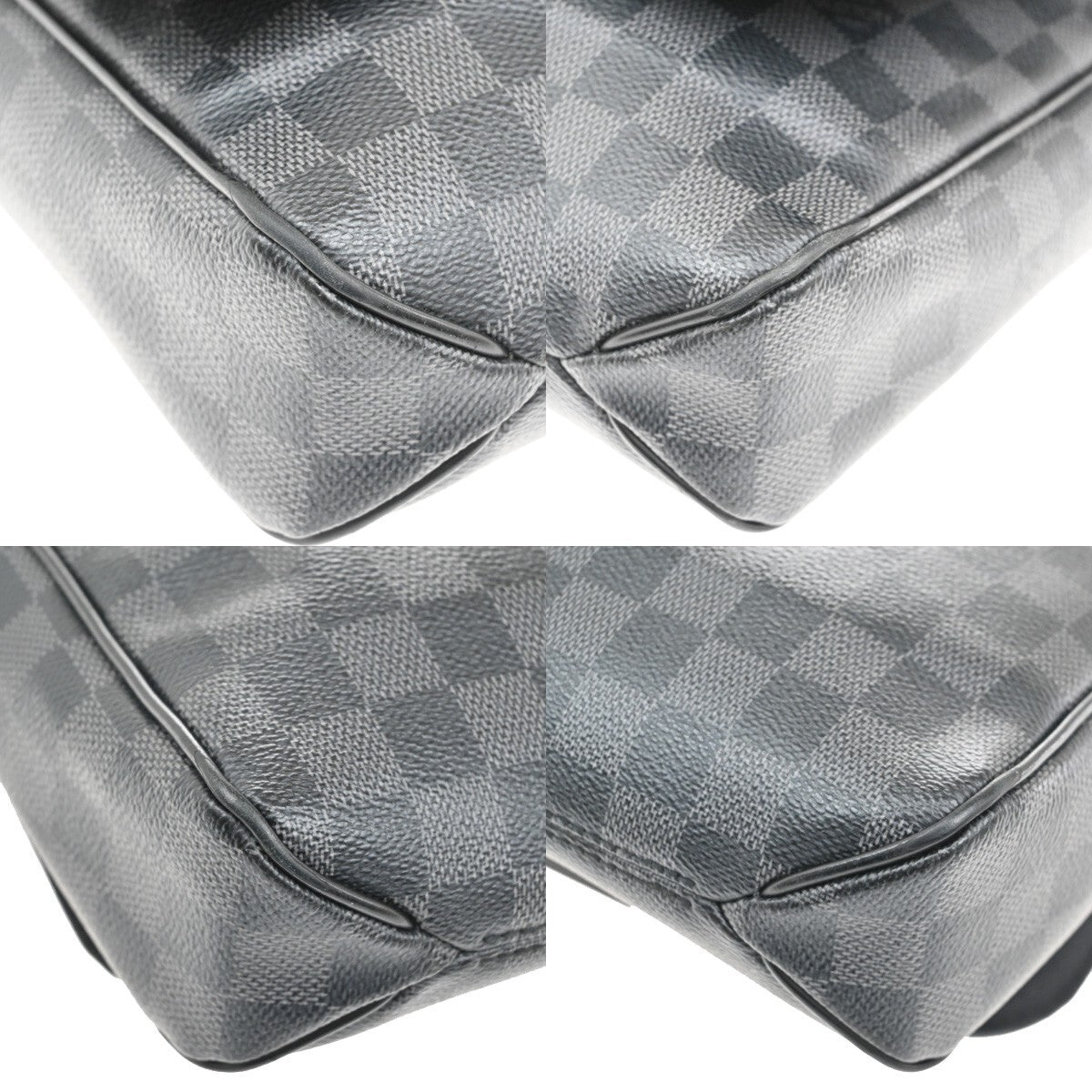 LOUIS VUITTON Logo District PM Shoulder Bag Damier Graphite Black N41260 94EE207
