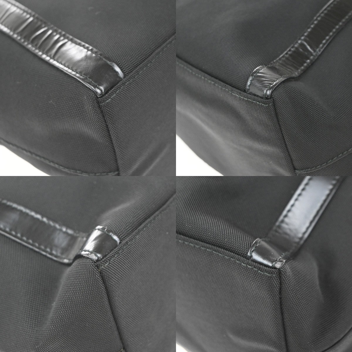 GUCCI Logo2Way Shoulder Hand Bag Nylon Patent Leather Black SHW Italy 09KP415