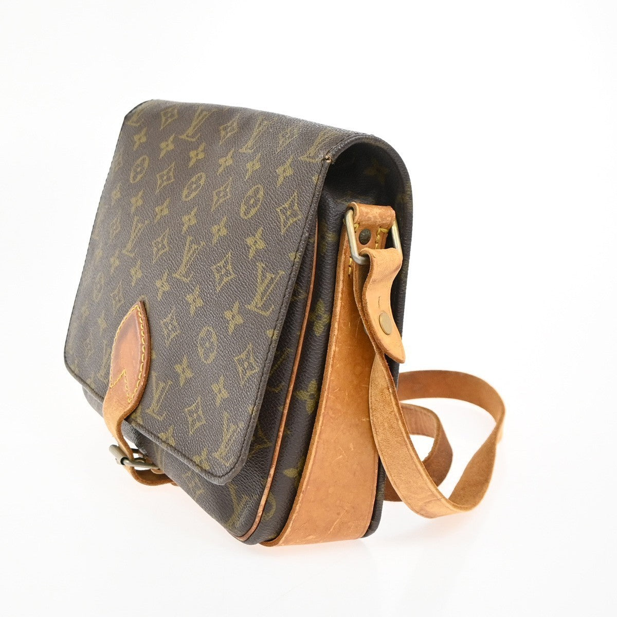 LOUIS VUITTON Cartouchiere GM Shoulder Bag Monogram Leather Brown M51252 34KC583