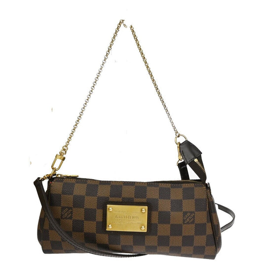 LOUIS VUITTON Damier Eva 2Way Hand Shoulder Bag Brown France N55213 627RF073