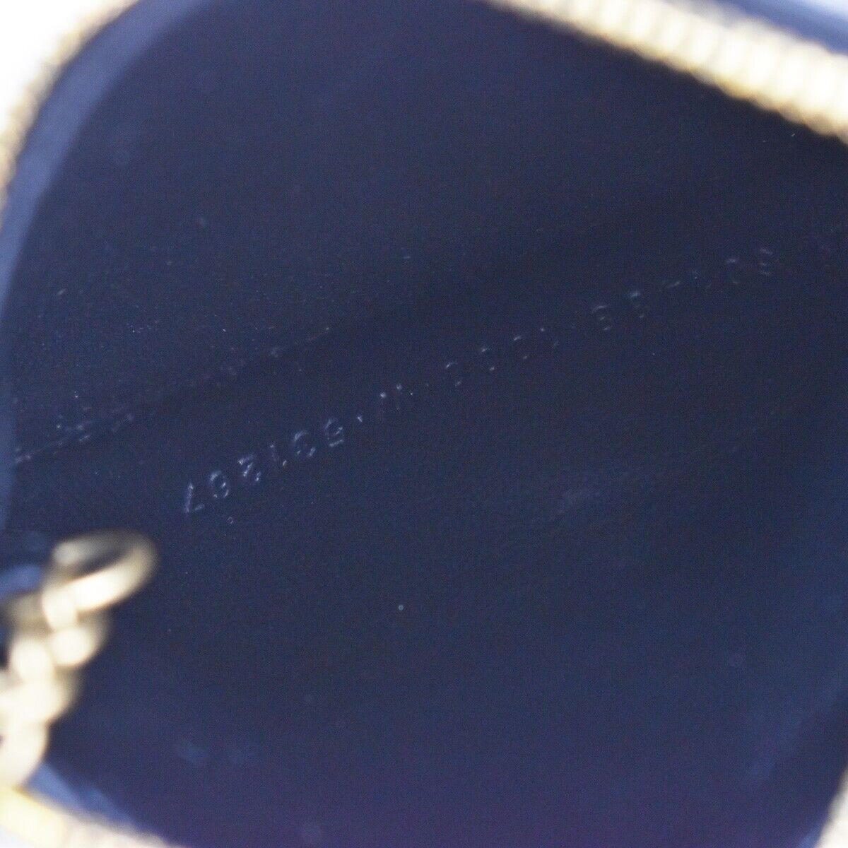 BALENCIAGA BB Logo Coin Wallet Purse Key Ring Leather Black Gold Italy 65RH003