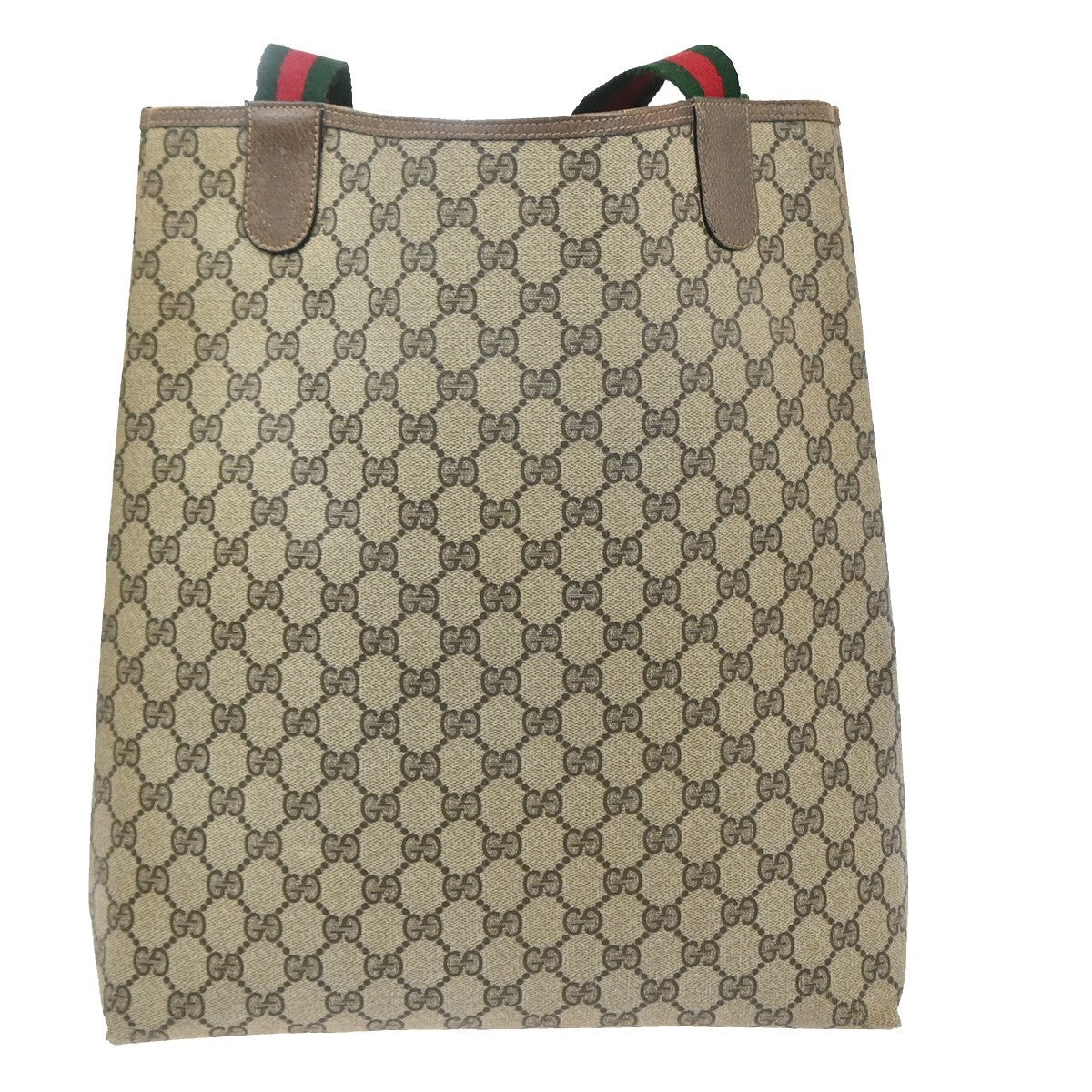 GUCCI PLUS GG Pattern Sherry Shoulder Tote Bag PVC Leather BE BN Italy 66SA109