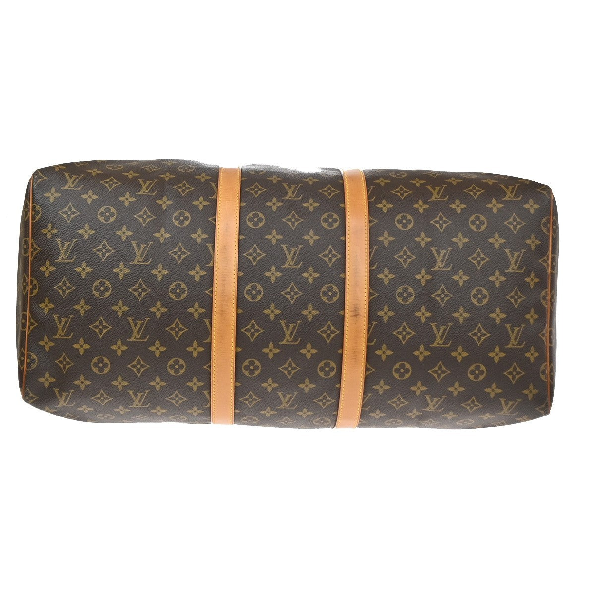 LOUIS VUITTON Keepall 55 Travel Hand Bag Monogram Leather Brown M41424 12YJ197