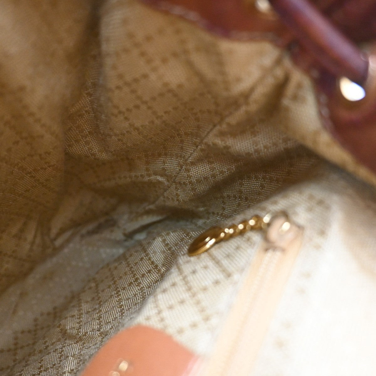 GUCCI Logo Bamboo Drawstring Mini Backpack Bag Leather Brown GHW Italy 38EG182