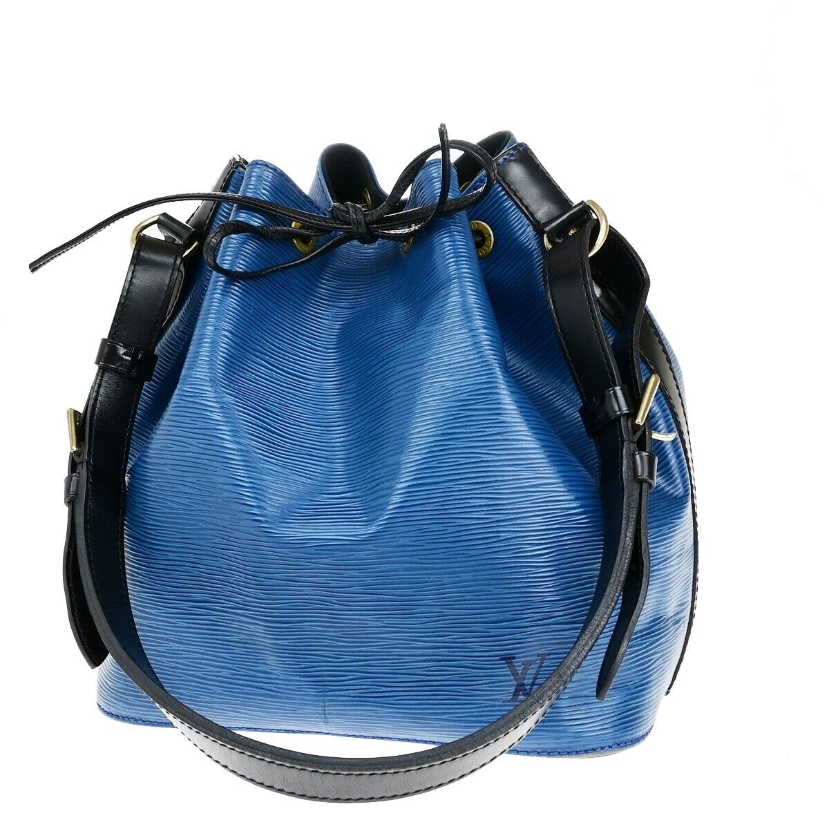 LOUIS VUITTON Petit Noe Bicolor Shoulder Bag Epi Leather Blue BK M44152 36EB411
