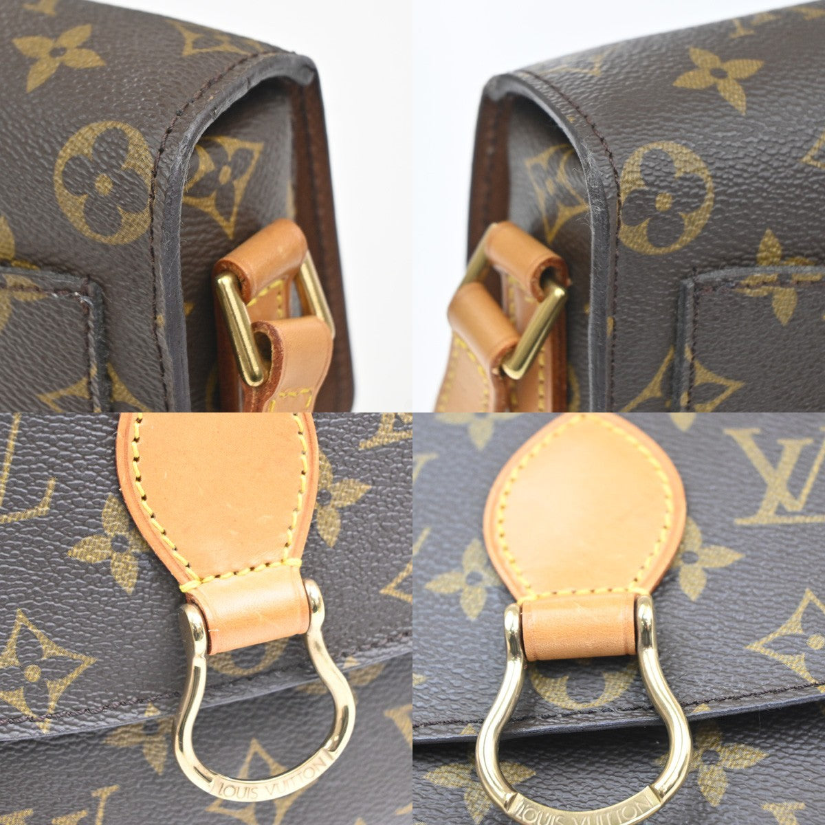 LOUIS VUITTON Saint Cloud MM Shoulder Bag Monogram Leather Brown M51243 73YH943