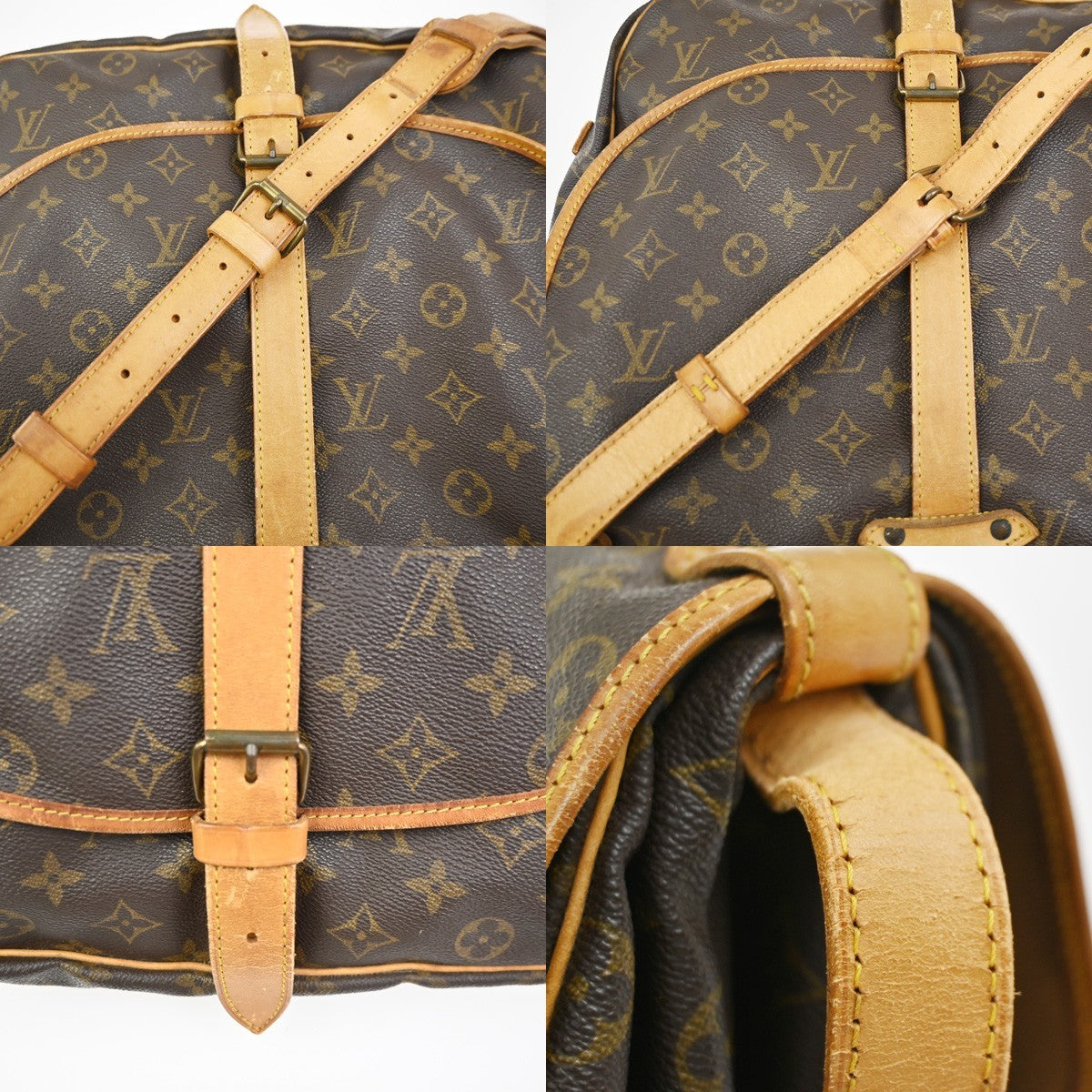 LOUIS VUITTON Saumur 35 Shoulder Bag Monogram Leather BN France M42254 82KC742