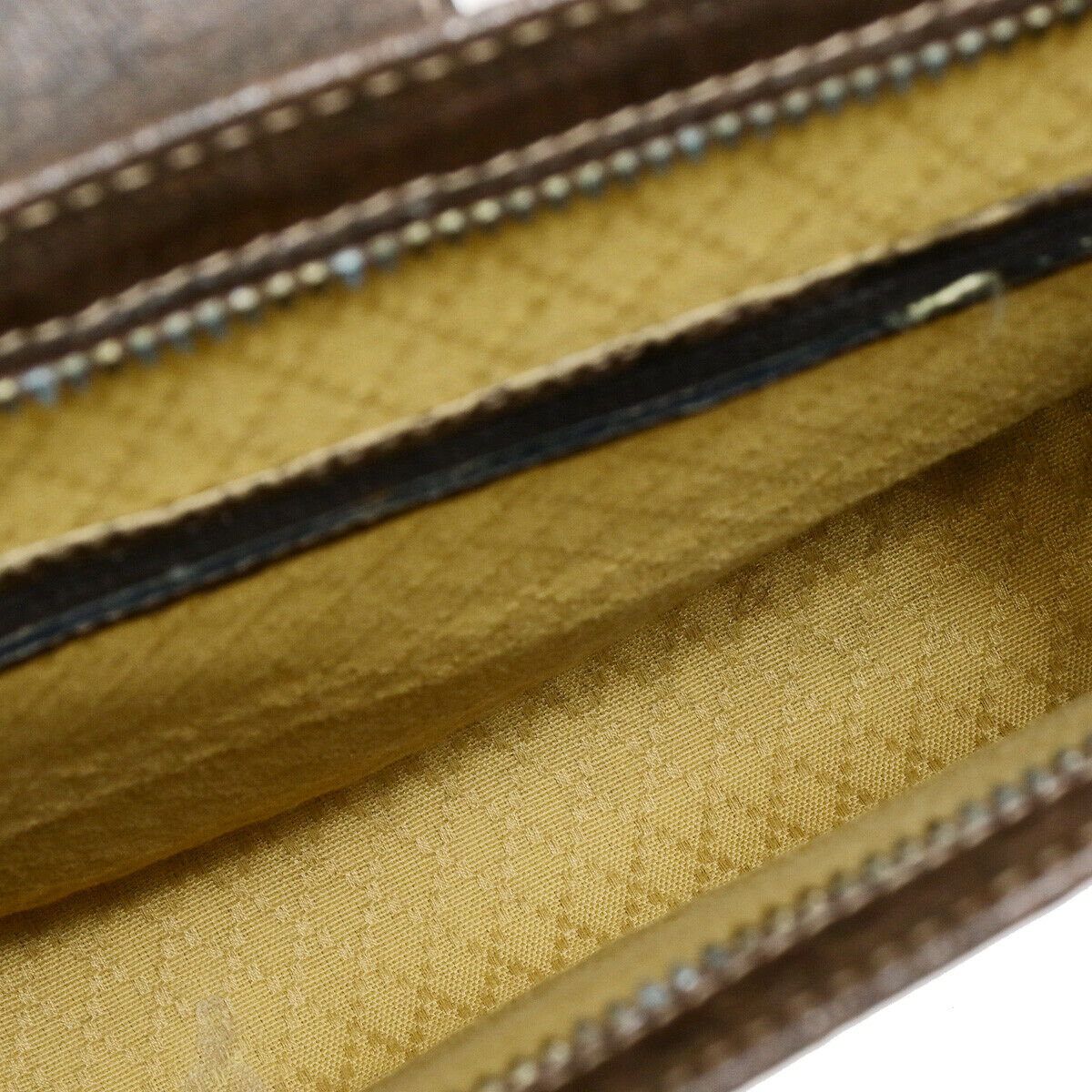 GUCCI Logo GG Pattern Shoulder Bag PVC Leather Brown Italy 69YF268