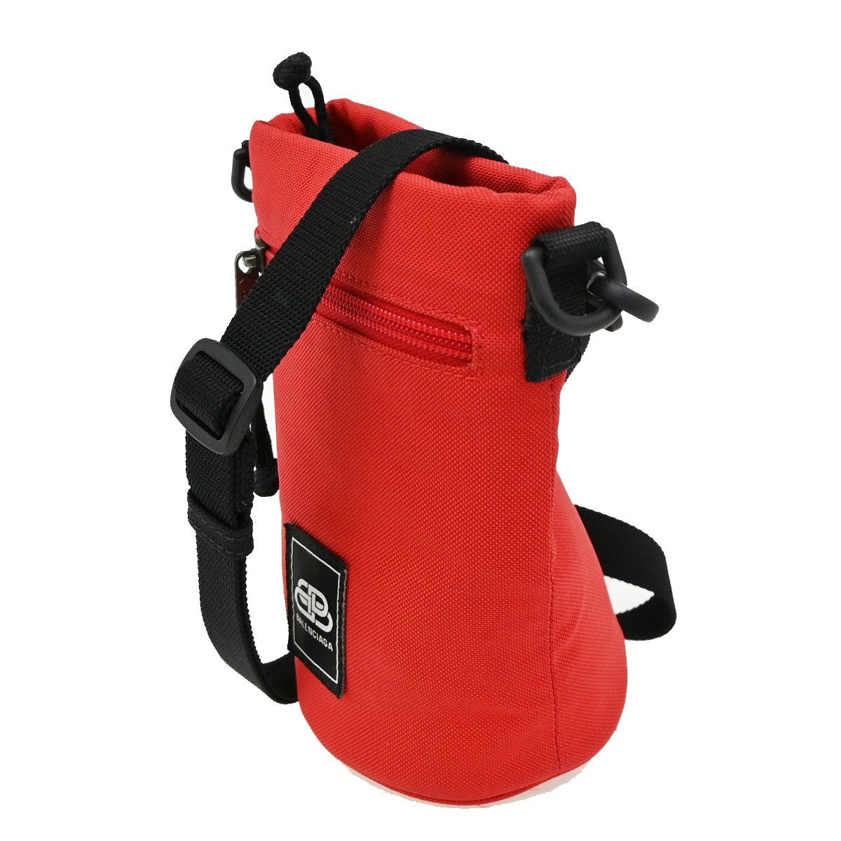 BALENCIAGA Weekend Bottle Holder Crossbody Canvas Nylon Red BK SHW Italy 34TA128