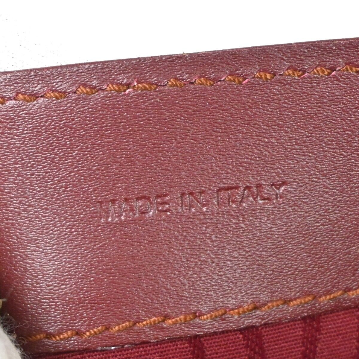 CARTIER 2C Logo Shoulder Tote Bag Leather Bordeaux Gold Made in Italy 69HB818