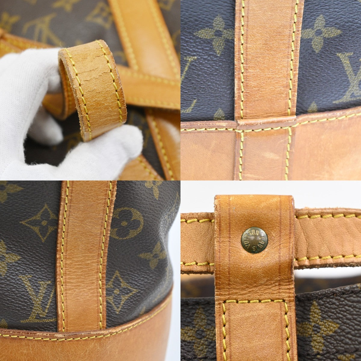 LOUIS VUITTON LV Randonnee GM Shoulder Bag Monogram Leather Brown M42244 85KC610