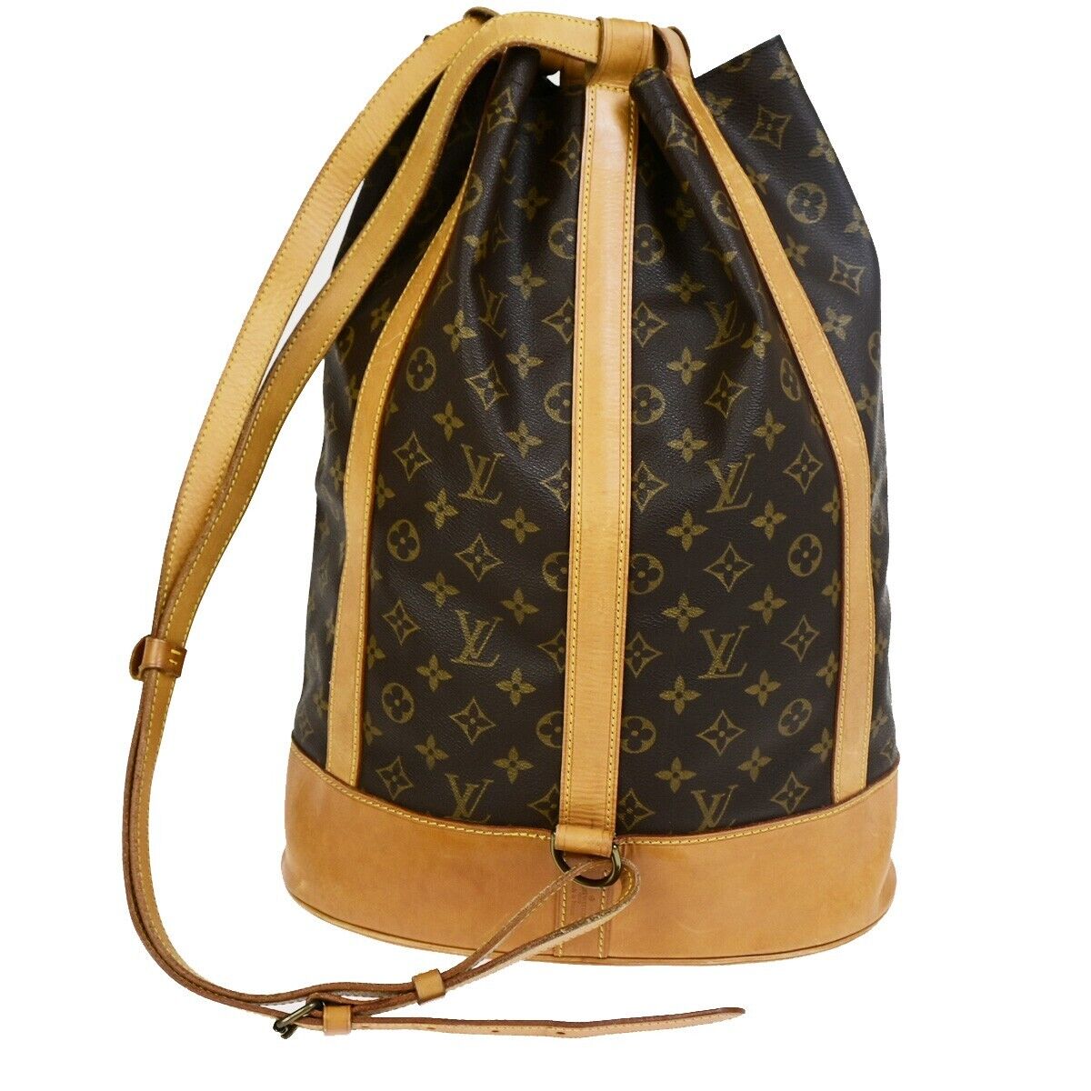 LOUIS VUITTON LV Randonnee GM Shoulder Bag Monogram Leather Brown M42244 85FB210