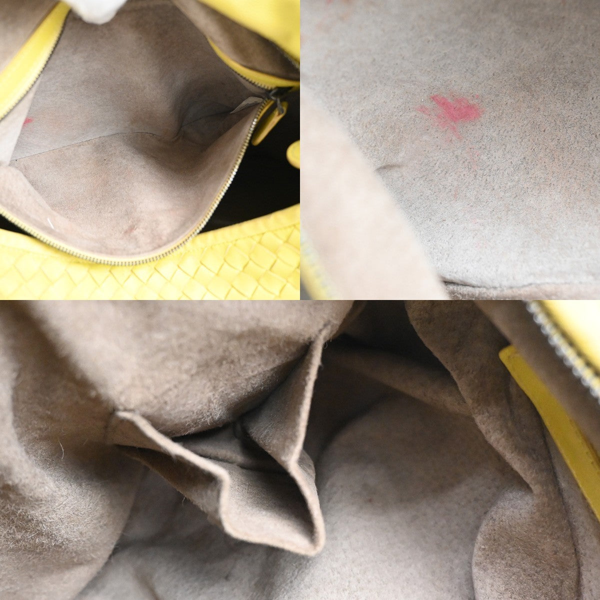 BOTTEGA VENETA Logo Intrecciato Shoulder Hand Bag Leather Yellow Italy 54MA142